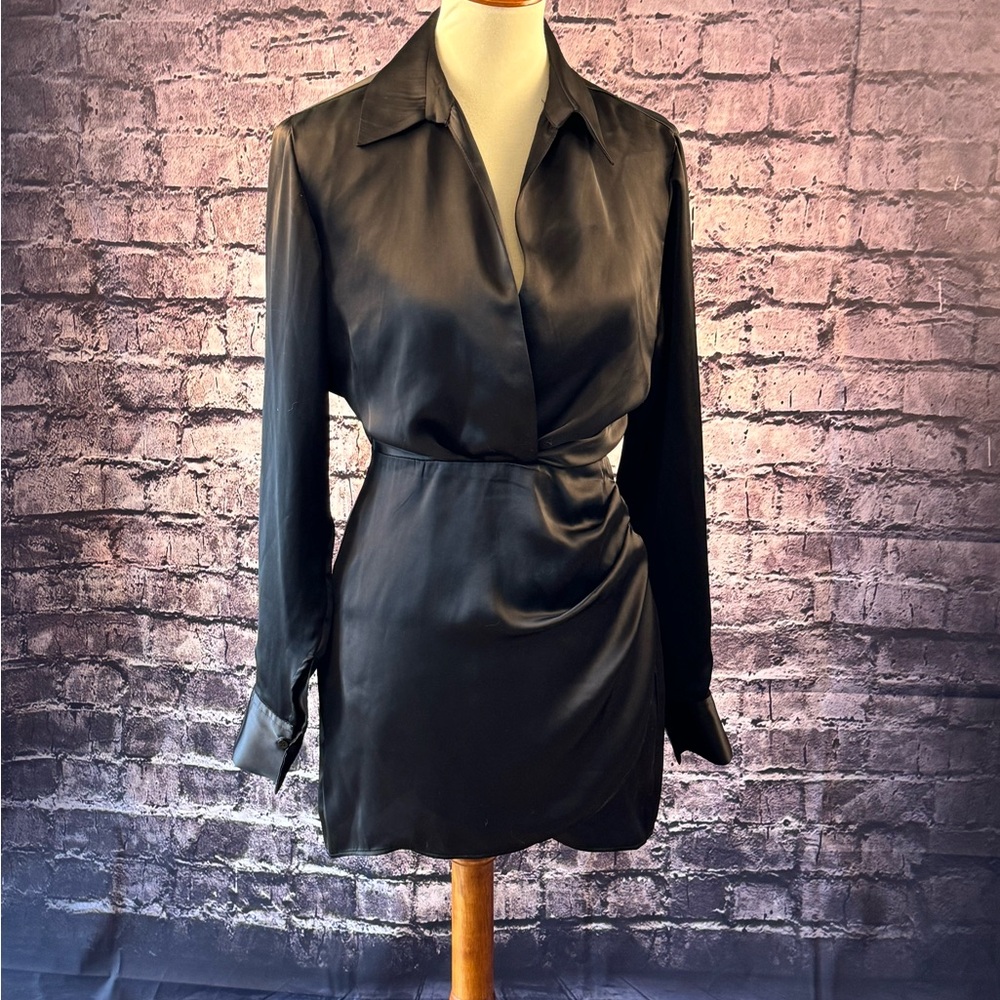 Zara Black Long Sleeve Dress